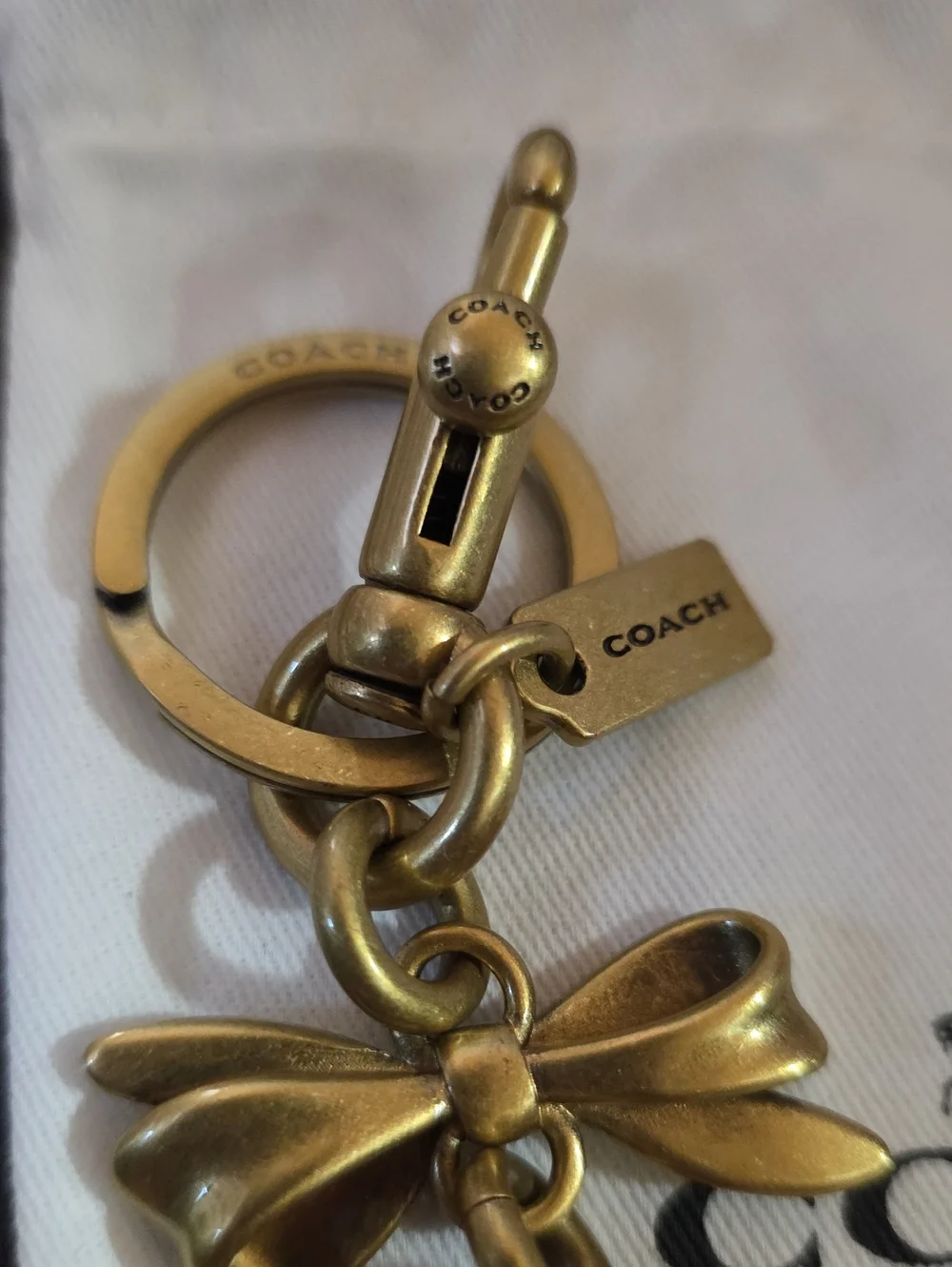 Coach Heart Charm Gold-Tone Locket Opens For Pic/ Lock Of Hair Nwot W/ Dusty